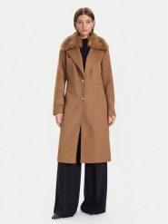 Guess Płaszcz wełniany W5BL19 W2642 Brązowy Regular Fit. Brązowe płaszcze damskie Guess, na zimę, m, z aplikacjami, z syntetyku, bez kaptura. Za 659.99 zł.