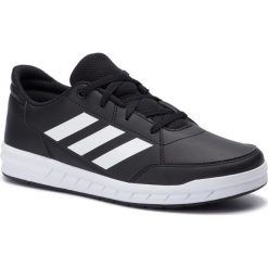 Buty adidas - AltaSport K D96871 Cblack/Ftwwht/Cblack. Czarne półbuty chłopięce Adidas, bez wzorów, z materiału, bez zapięcia. Za 149.00 zł.