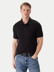 Calvin Klein Polo LV04LE203G Czarny Regular Fit. Czarne koszulki polo męskie Calvin Klein, m, bez wzorów, z bawełny, bez ramiączek. Za 409.99 zł.