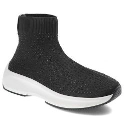 Czarne Botki Sca'Viola Damskie Stylowe Obuwie. Czarne botki damskie Sca'viola, na wiosnę, eleganckie, bez obcasa, bez zapięcia. Za 189.00 zł.