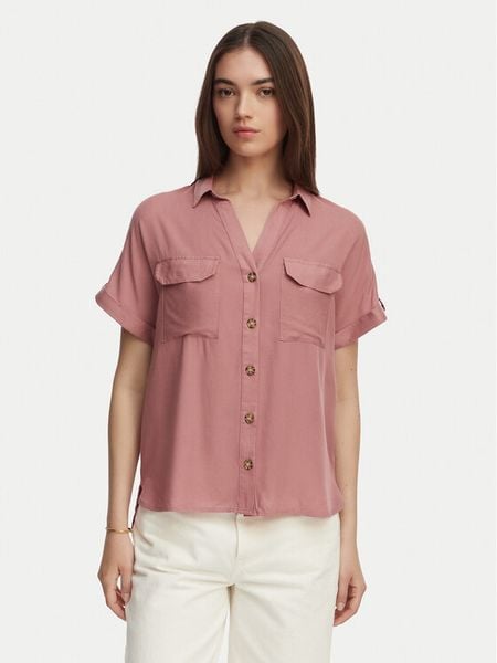 Vero Moda Koszula Bumpy 10310139 Różowy Regular Fit. Czerwone bluzki damskie Vero Moda, m, bez wzorów, z wiskozy, bez kołnierzyka, bez ramiączek. Za 90.99 zł.