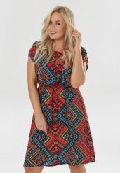 Czerwona Sukienka Malithera. Czerwone sukienki damskie Born2be, na co dzień, xl, bez wzorów, z materiału, wakacyjne, bez kołnierzyka, bez ramiączek, midi, proste. Za 34.99 zł.