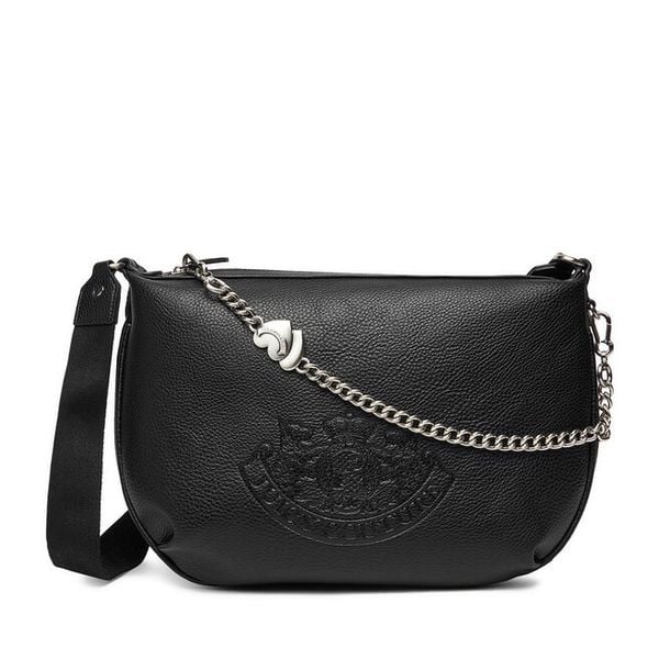 Torebka Juicy Couture. Czarne listonoszki damskie Juicy Couture, bez wzorów, bez dodatków. Za 329.99 zł.