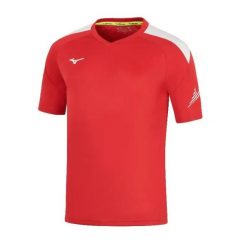 Koszulka Mizuno Team RB. Czerwone koszulki sportowe męskie Mizuno, m, bez wzorów, z materiału, bez kołnierzyka, bez ramiączek, na fitness i siłownię. Za 132.00 zł.