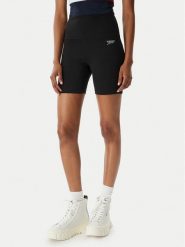 Tommy Jeans Kolarki DW0DW22271 Czarny Slim Fit. Czarne szorty sportowe damskie Tommy Jeans, s, bez wzorów, z jeansu, sportowe. Za 249.99 zł.