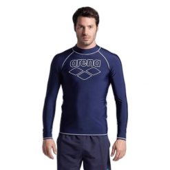 Koszulka kąpielowa z długim rękawem z grafiką Arena Rash. Białe bluzki z długim rękawem męskie Arena, m, bez wzorów, bez kołnierzyka. Za 212.50 zł.