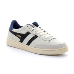 Trenerzy ze skóry Gola Contact. Białe buty sportowe męskie Gola, ze skóry, eleganckie, bez zapięcia. Za 299.00 zł.