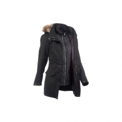 Kurtka Rainwarm 900 3w1 damska. Czarne kurtki damskie QUECHUA, z materiału. Za 549.99 zł.