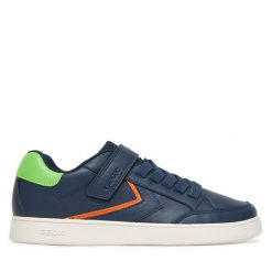 Sneakersy Geox. Niebieskie trampki i tenisówki chłopięce Geox, bez wzorów, bez zapięcia. Za 239.99 zł.