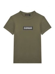 Napapijri T-Shirt S-Chamois NP0A4HYL D Zielony Regular Fit. Zielone t-shirty dla chłopców Napapijri, bez wzorów, z bawełny, bez ramiączek. Za 99.99 zł.