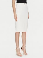 Elisabetta Franchi Spódnica ołówkowa GO-099-51E2-V260 Biały Regular Fit. Białe spódnice damskie Elisabetta Franchi, bez wzorów, z syntetyku, ołówkowe. Za 679.99 zł.