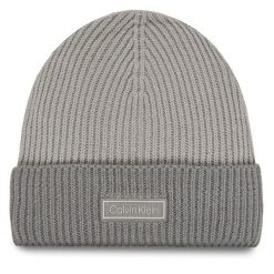 Czapka Calvin Klein. Szare czapki i kapelusze męskie Calvin Klein, na zimę, bez wzorów. Za 219.99 zł.