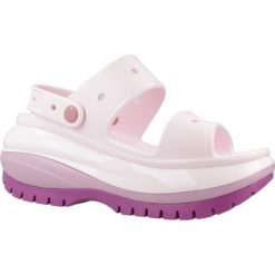Sandały CROCS CLASSIC MEGA CRUSH SANDAL Rose. Czerwone sandały damskie Crocs, bez wzorów, z gumy, bez obcasa, bez zapięcia. Za 307.50 zł.