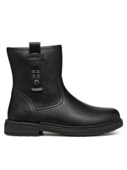 Geox Kozaki Jr Eclair J469QI 0009F C9999 S Czarny. Czarne buty zimowe dziewczęce Geox, bez wzorów, ze skóry, bez zapięcia. Za 299.99 zł.