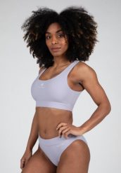 Top bikini Gorilla Wear Summerville. Fioletowe bikini damskie GORILLA WEAR, l, bez wzorów, z materiału, bez kołnierzyka, bez ramiączek. Za 162.30 zł.