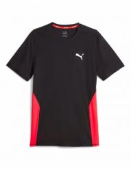 Koszulka męska Puma Run Favourite ss Czarna. Czarne koszulki sportowe męskie Puma, m, bez wzorów, bez kołnierzyka, bez ramiączek, do biegania. Za 118.90 zł.