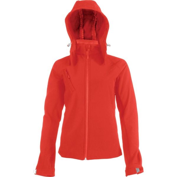 Kurtka damska Kariban Softshell À Capuche Amovible. Czerwone kurtki damskie KARIBAN, l, bez wzorów, z elastanu, bez kaptura. Za 282.40 zł.