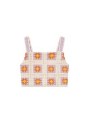 Mayoral Top 3029 Beżowy Cropped Fit. Brązowe t-shirty i topy dla dziewczynek Mayoral, bez wzorów, z bawełny, bez ramiączek. Za 109.99 zł.