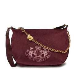 Torebka Juicy Couture. Czerwone listonoszki damskie Juicy Couture, bez wzorów, bez dodatków. Za 349.99 zł.