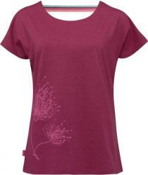 T-shirt damski Loap Aumara różowy, tęczowy pasek. Czerwone t-shirty damskie Scarpa, s, bez wzorów, z bawełny, eleganckie, bez kołnierzyka. Za 121.99 zł.