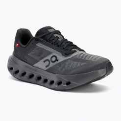 Buty do biegania damskie On Cloudsurfer Next black/eclipse. Czarne obuwie sportowe damskie On, bez wzorów, z materiału, do biegania. Za 749.60 zł.