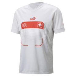 Koszulka wyjazdowa Suisse 2022. Szare koszulki sportowe męskie Puma, l, bez wzorów, bez kołnierzyka, bez ramiączek, do piłki nożnej. Za 306.30 zł.