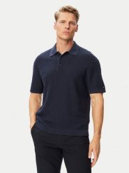 Tommy Hilfiger Polo MW0MW43246 Granatowy Regular Fit. Niebieskie koszulki polo męskie Tommy Hilfiger, m, bez wzorów, z bawełny, bez ramiączek. Za 649.99 zł.