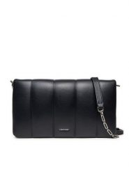 Calvin Klein Torebka Line Quilt Shoulder Bag K60K612787 Czarny. Czarne torebki do ręki damskie Calvin Klein, bez wzorów, ze skóry, bez dodatków. Za 279.99 zł.