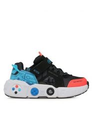 Skechers Sneakersy Gametronix 402260L/BKMT Czarny. Czarne buty sportowe chłopięce Skechers, bez wzorów, ze skóry, bez zapięcia. Za 199.99 zł.