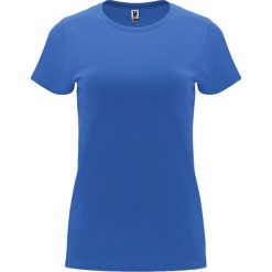 Damska Koszulka Z Krótkim Rękawem Capri. Niebieskie koszulki sportowe damskie ROLY, l, bez wzorów, bez kołnierzyka, bez ramiączek, trekkingowe. Za 31.99 zł.