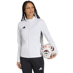 Bluza damska adidas Entrada 26 Track. Białe bluzy damskie Adidas, bez wzorów, z poliesteru, bez kaptura, na fitness i siłownię, climacool (adidas). Za 121.99 zł.
