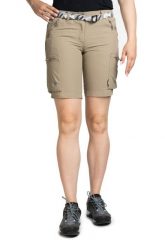 Spodenki szorty trekkingowe damskie Milo Ferlo Lady. Brązowe szorty damskie Milo, l, bez wzorów, z materiału, klasyczne, z standardowym stanem. Za 451.25 zł.