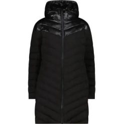 Cmp WOMAN LONG COAT długi płaszcz damski 100% poliester. Czarne płaszcze damskie CMP, bez wzorów, z poliesteru, długie, bez kaptura. Za 478.00 zł.