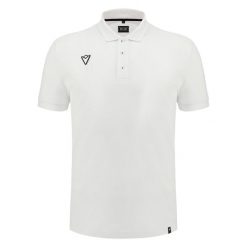 Polo Macron Athleisure SCE Lindos. Białe koszulki polo męskie Macron, m, bez wzorów, bez kołnierzyka, bez ramiączek. Za 272.00 zł.