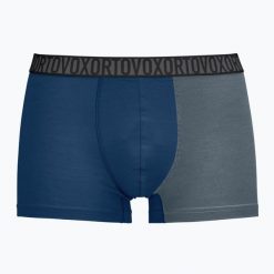 Bokserki termoaktywne męskie ORTOVOX 150 Essential Briefs. Niebieskie bielizna termoaktywna męska ORTOVOX, l, bez wzorów, z elastanu. Za 179.99 zł.