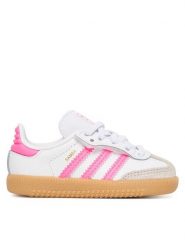 Adidas Sneakersy Samba Og Cf El I JQ3188 Biały. Białe buty sportowe dziewczęce Adidas, bez wzorów, ze skóry, bez zapięcia. Za 239.99 zł.