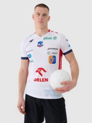 4F Koszulka meczowa replika domowa z sezonu 2024/25 męska 4F x Zaksa Kędzierzyn Koźle - multikolor M. Koszulki sportowe męskie 4f, m, bez wzorów, z dzianiny, klasyczne, bez kołnierzyka. Za 219.99 zł.