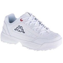 Buty Kappa Rave Nc W 242782-1010 białe. Białe obuwie sportowe damskie bez wzorów, z materiału. W wyprzedaży za 268.11 zł.