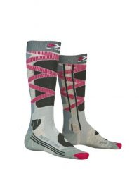 Skarpety narciarskie damskie X-SOCKS SKI CONTROL WMN 4.0. Czerwone skarpety damskie X-Socks, bez wzorów, z materiału. Za 70.00 zł.