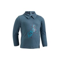 Koszulka polo jeździecka 140 dla maluchów. Szare koszulki polo męskie FOUGANZA, z bawełny. Za 39.99 zł.