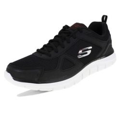 Buty do biegania męskie Skechers Track-Scloric. Czarne buty sportowe męskie Skechers, bez zapięcia, do biegania. Za 299.99 zł.
