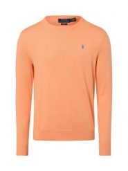 Polo Ralph Lauren Męski sweter z dzianiny Mężczyźni Bawełna (100%) pomarańczowy jednolity, S. Brązowe swetry przez głowę męskie Polo Ralph Lauren, m, bez wzorów, z bawełny, bez kołnierzyka. Za 819.95 zł.