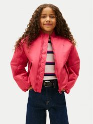 Tommy Hilfiger Kurtka bomber KG0KG08927 Różowy Regular Fit. Czerwone kurtki i płaszcze dla dziewczynek Tommy Hilfiger, bez wzorów, z syntetyku, bez kaptura. Za 649.99 zł.