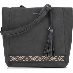 Torebka damska 87-4Y-700-1. Czarne torebki shopper damskie Wittchen, z aplikacjami. Za 129.00 zł.