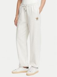 Guess Jeans Spodnie dresowe W6BB37 K6898 Szary jasny Relaxed Fit. Szare spodnie dresowe damskie Guess Jeans, m, z aplikacjami, z bawełny. Za 299.99 zł.