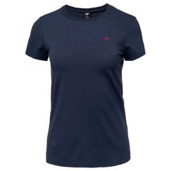 Koszulka Damska Playo II Slim. Niebieskie koszulki sportowe damskie Hi-tec, bez wzorów, bez kołnierzyka, bez ramiączek, trekkingowe. Za 53.99 zł.