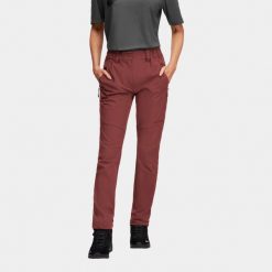 Spodnie trekkingowe damskie Alpinus Marmore materiał z filtrem UPF50+. Czerwone spodnie sportowe damskie Alpinus, bez wzorów, z materiału, trekkingowe. Za 199.00 zł.