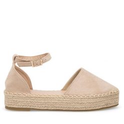 Espadryle DeeZee. Brązowe espadryle damskie DeeZee, bez wzorów, bez obcasa, bez zapięcia. Za 99.99 zł.
