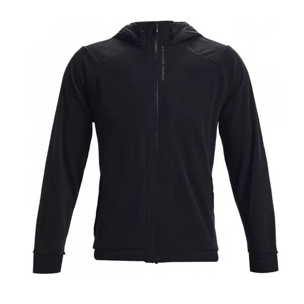 Bluza z kapturem Under Armour RUSH. Zielone bluzy męskie Under Armour, l, bez wzorów, z materiału, z kapturem, na fitness i siłownię. Za 474.55 zł.