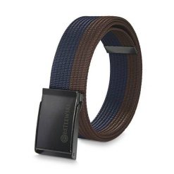 Pasek parciany BETLEWSKI PRC-10_GR-1 XL granatowo-brązowy. Brązowe paski damskie Betlewski, bez wzorów, z materiału. Za 34.99 zł.